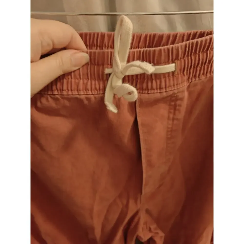 Lands End Men's Relaxed Fit Deck Cotton Pant Joggers in Burnt Clay Preppy Sz XXL